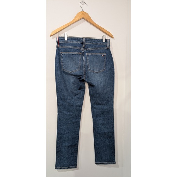 TOMMY HILFIGER Raleigh Straight Leg Jeans Blue Denim Utility Pocket Jeans Size 2 - Picture 2 of 6